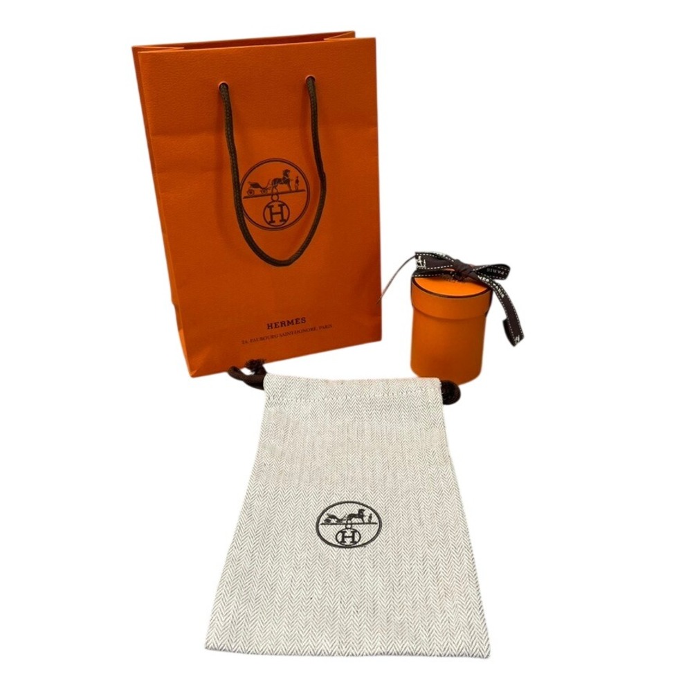 Hermes Packaging Set Shopping Bag Box Dust Bag Orange Bolduc Ribbon 2x2.75